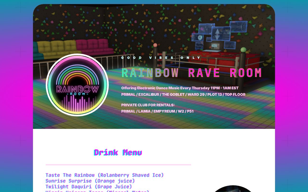 Rainbow Rave Room
